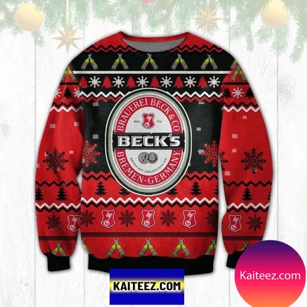 Beck’s Beer 3D Christmas Ugly Sweater