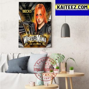Becky Lynch In WWE WrestleMania Goes Hollywood Art Decor Poster Canvas
