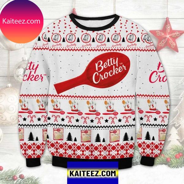 Betty Crocker Cookbook 3D Christmas Ugly Sweater