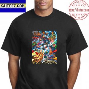 Black Adam Cover All Characters DC Comics Vintage T-Shirt