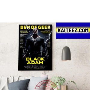 Black Adam Den Of Geek Magazine Cover ArtDecor Poster Canvas