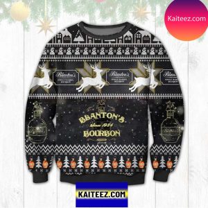 Blanton’s Bourbon Since 1984 3D Christmas Ugly Sweater