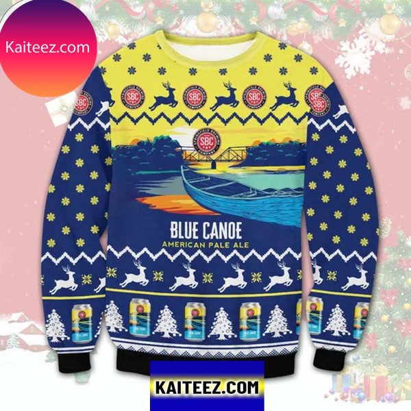 Blue Canoe American Pale Ale 3D Christmas Ugly Sweater