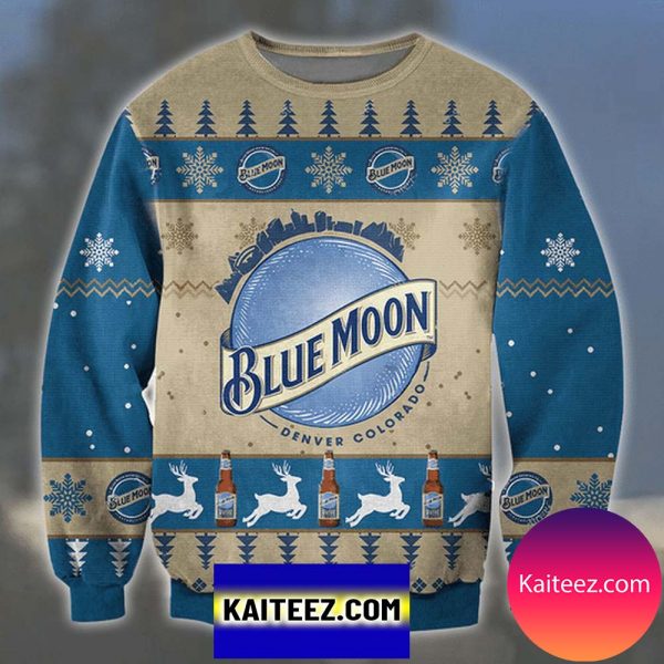 Bluemoon Beer 3D Christmas Ugly Sweater