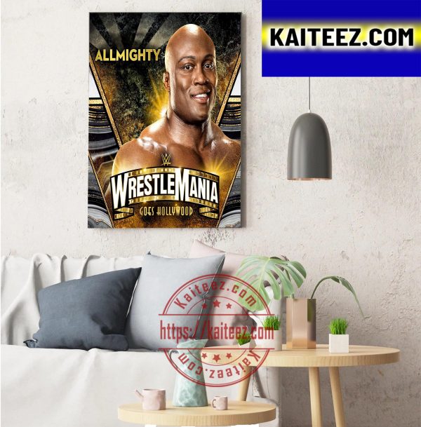Bobby Lashley In WWE WrestleMania Goes Hollywood Art Decor Poster Canvas