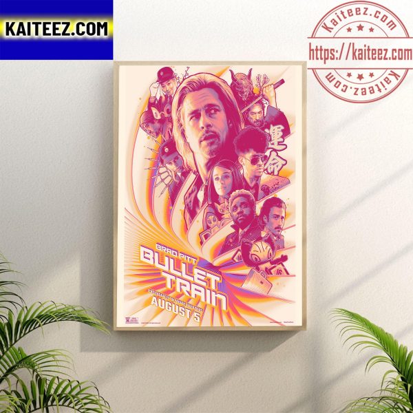 Bullet Train Brad Pitt Poster Canvas