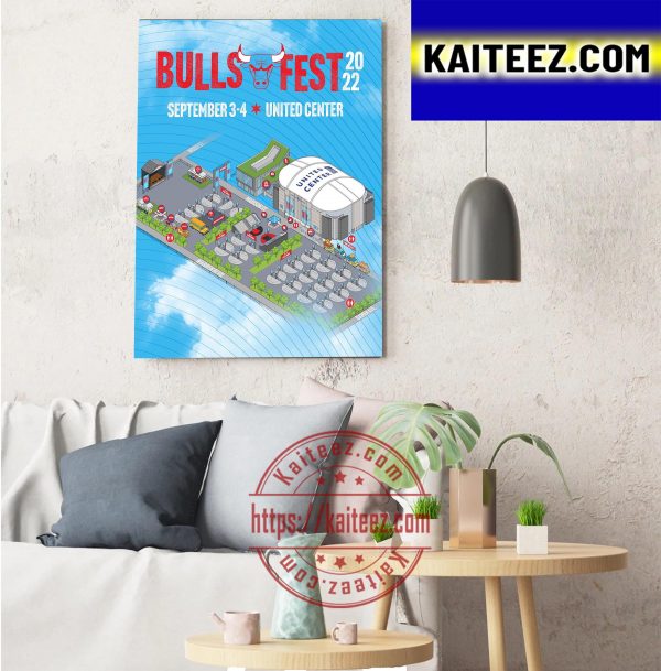 Bulls Fest 2022 United Center ArtDecor Poster Canvas