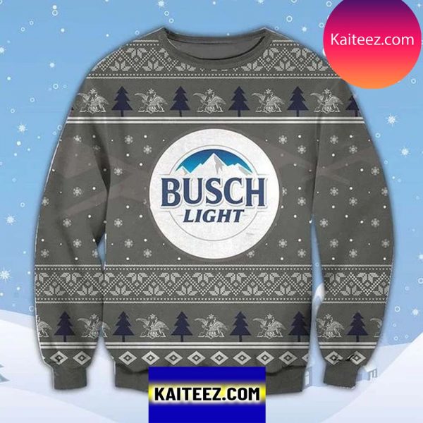 Busch Light Logo 3D Christmas Ugly Sweater