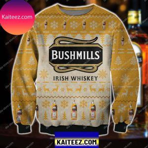 Bushmills Irish Whiskey Knitting Pattern 3d Print Ugly Sweater