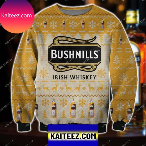 Bushmills Irish Whiskey Knitting Pattern 3d Print Ugly Sweater