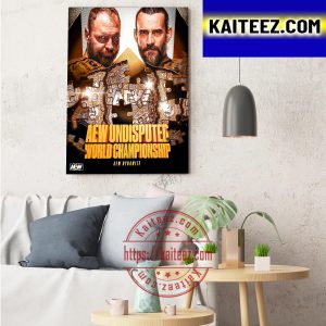CM Punk and Jon Moxley for AEW Undisputed World Championship on AEW Dynamite ArtDecor Poster Canvas
