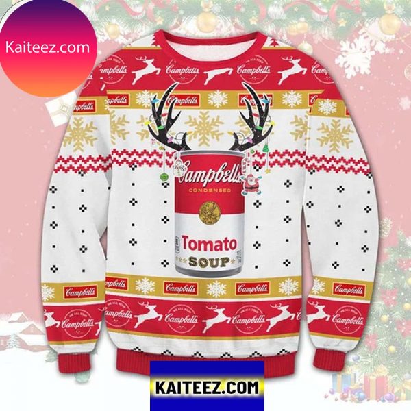 Campbell Tomato Soup 3D Christmas Ugly Sweater