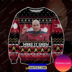 Captain Picard Star Trek Christmas Ugly Sweater