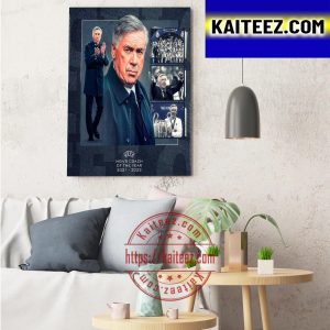 Carlo Ancelotti Is UEFA Mens Coach Of The Year 2021 2022 ArtDecor Poster Canvas