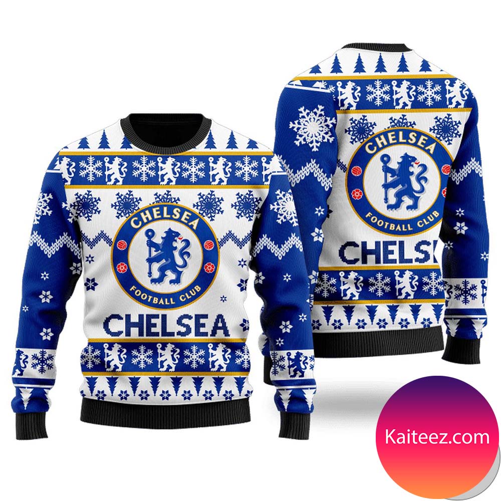 Chelsea Football Club Christmas Ugly Sweater - Kaiteez