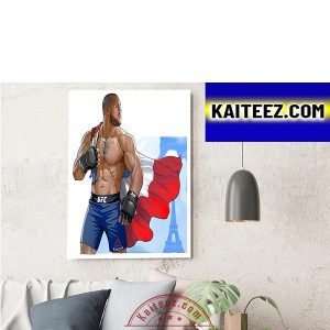 Ciryl Gane in France UFC Fighter New Artwork ArtDecor Poster Canvas