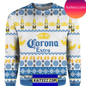 Corona Extra Beer Christmas Sweater All Over Print Ugly Sweatshirt