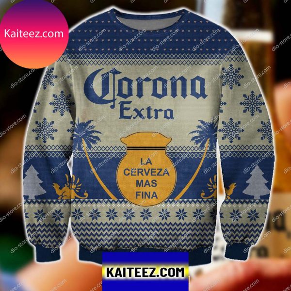 Corona Extra Beer Knitting Pattern Christmas Ugly  Sweater