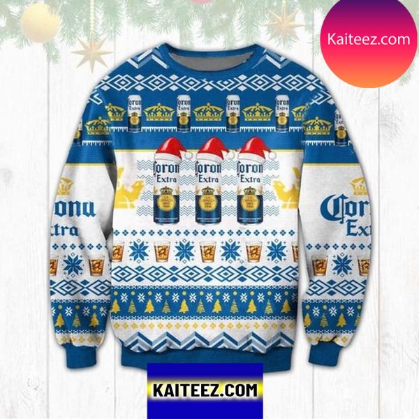 Corona Extra La Cerveza Mas Fina 3D Christmas Ugly Sweater