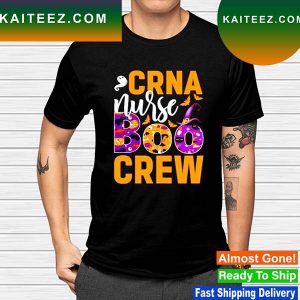 Crna halloween nurse spooky boo crew T-shirt