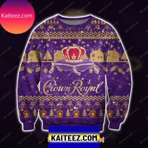 Crown Royal 3d All Over Print Knitting Pattern Christmas Ugly Sweater