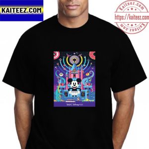 D23 Poster Old And New Disney Characters Vintage T-Shirt