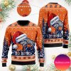 Denver Broncos Football Team Logo Custom Name Personalized Christmas Ugly Sweater