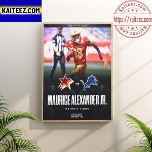 Detroit Lions Signed Former USFL Philadelphia Stars WR Maurice Alexander Jr Poster Canvas