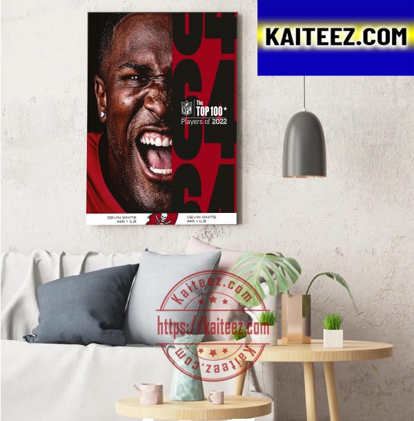 Devin White In The NFL Top 100 Players Of 2022 Art Decor Poster Canvas