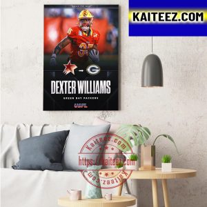 Dexter Williams From Philadelphia Stars to Green Bay Packers Art Decor Poster Canvas