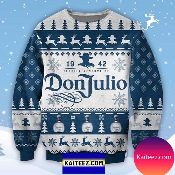 Don Julio Tequila 3D Christmas Ugly Sweater