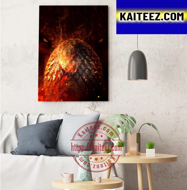 Dragon Egg On HBO Max House Of The Dragon ArtDecor Poster Canvas