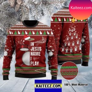 Drum Music In Jesus Name I Play Christmas Ugly Sweater