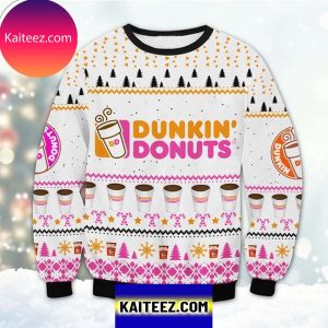 Dunkin Donuts 3D Christmas Sweater