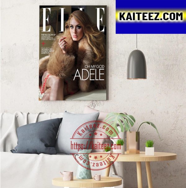 ELLE US Oh My God ADele Cover Art Decor Poster Canvas
