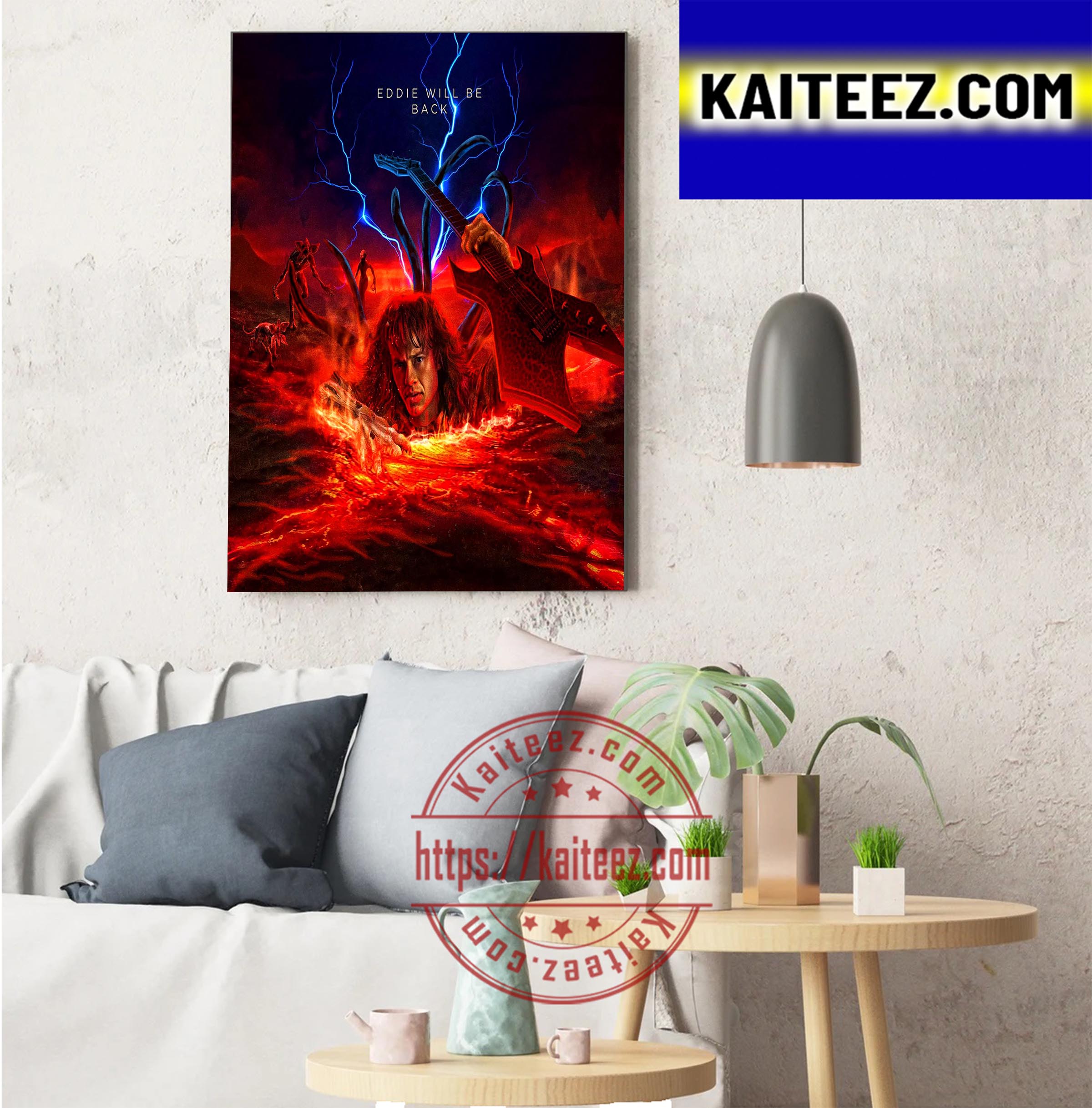 Eddie Master Of The Upside Down Will Be Back Decorations Poster Canvas