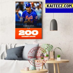 Edwin Diaz 200 Career Saves In MLB Art Decor Poster Canvas