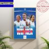 England Champions WEURO 2022 The First EURO Title Wall Decor Poster Canvas