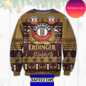 Erdinger Beer Dunkel 3D Christmas Ugly Sweater