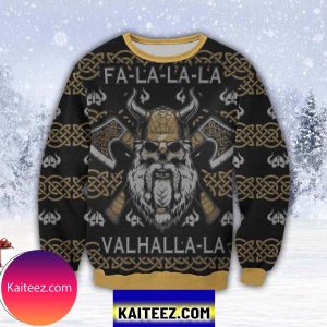 Fa-la-la-la Viking 3d All Over Print Christmas Ugly Sweater