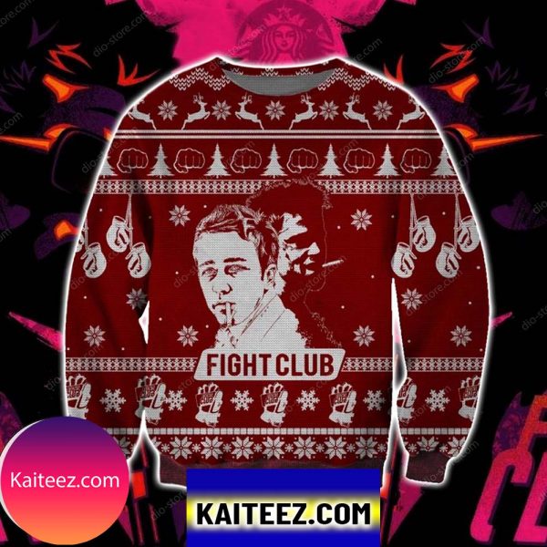 Fight Club Knitting Pattern 3d Print Christmas Ugly Sweater
