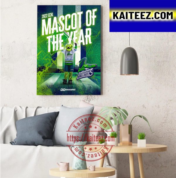 Florida Everblades 2022 ECHL Mascot Of The Year Art Decor Poster Canvas