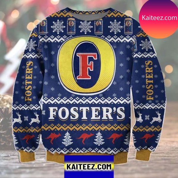 Fosters Beer 3D Christmas Ugly Sweater