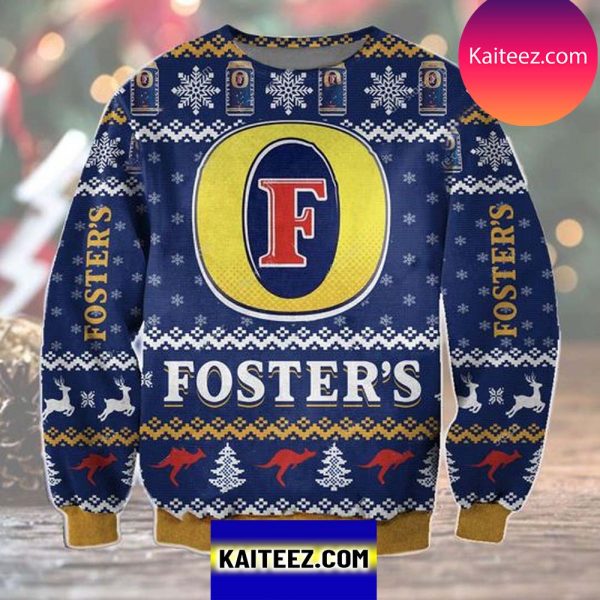 Fosters Beer 3D Christmas Ugly Sweater