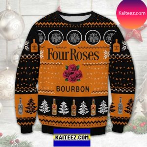 Four Roses Bourbon 3D Christmas Ugly Sweater