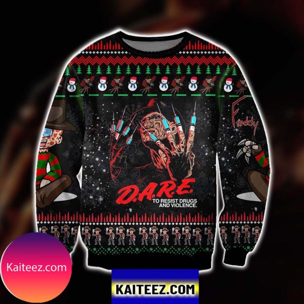 Freddy Krueger Knitting Pattern 3d Print Ugly Sweater