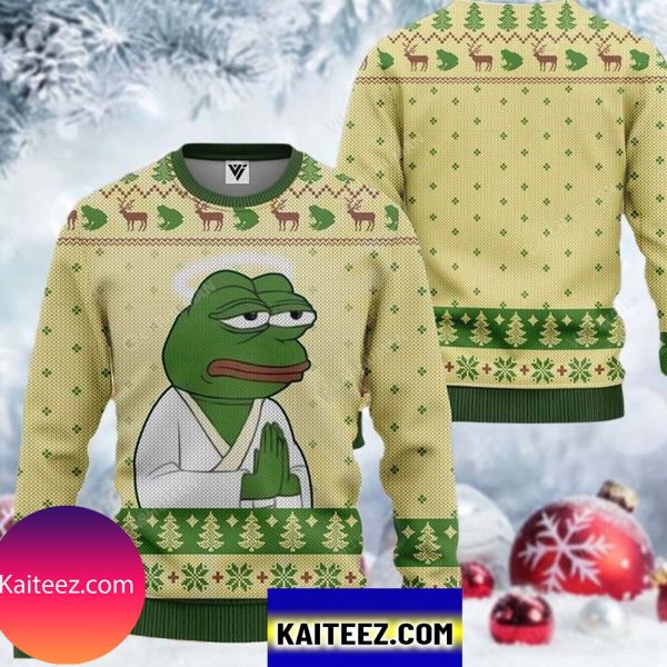 Frog Meme Christmas Ugly Sweater