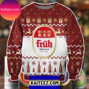 Fruh Kolsch Beer 3d All Over Print Christmas Ugly Sweater