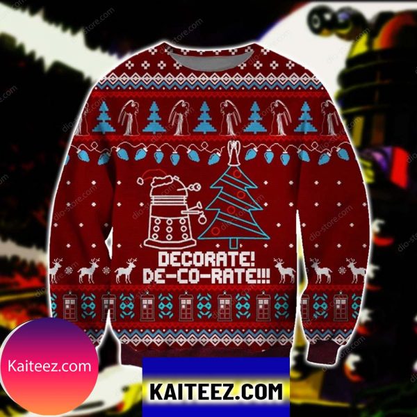 Funny Daleks Knitting Pattern 3d Print Christmas Ugly Sweater