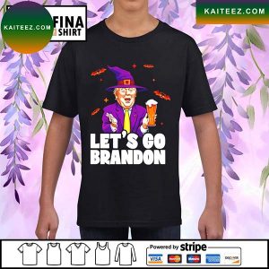 Funny Trump witch let’s go brandon Happy Halloween T-shirt
